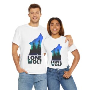 Lone Wolf T-Shirt detailed wolf face print
