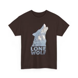Lone Wolf in the Forest T-Shirt pine tree silhouette