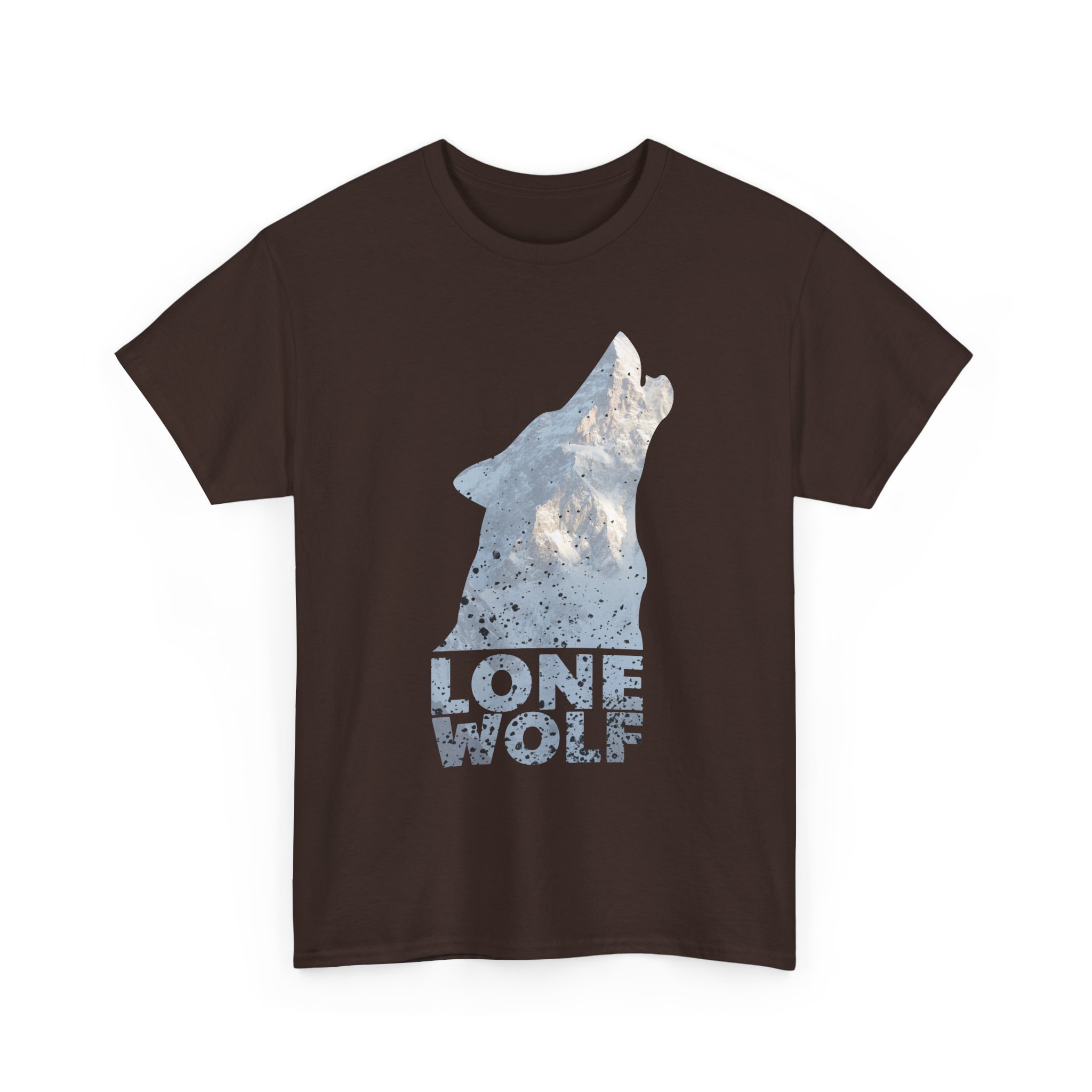 Lone Wolf in the Forest T-Shirt pine tree silhouette