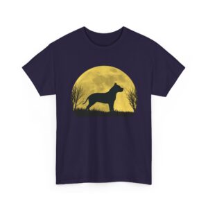 Love Staffie Under the Moon T-Shirt night sky heartwarming scene