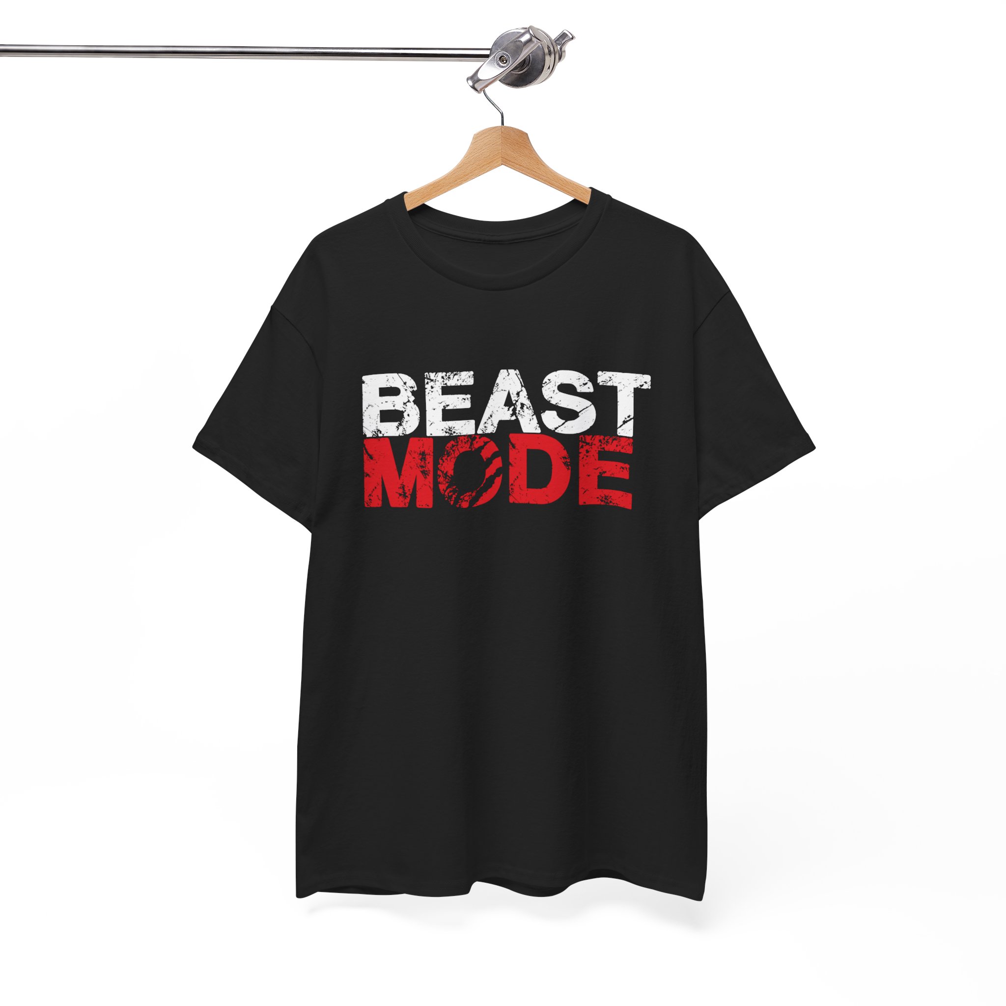 Beast Mode T-shirt lifestyle model wearing the shirt