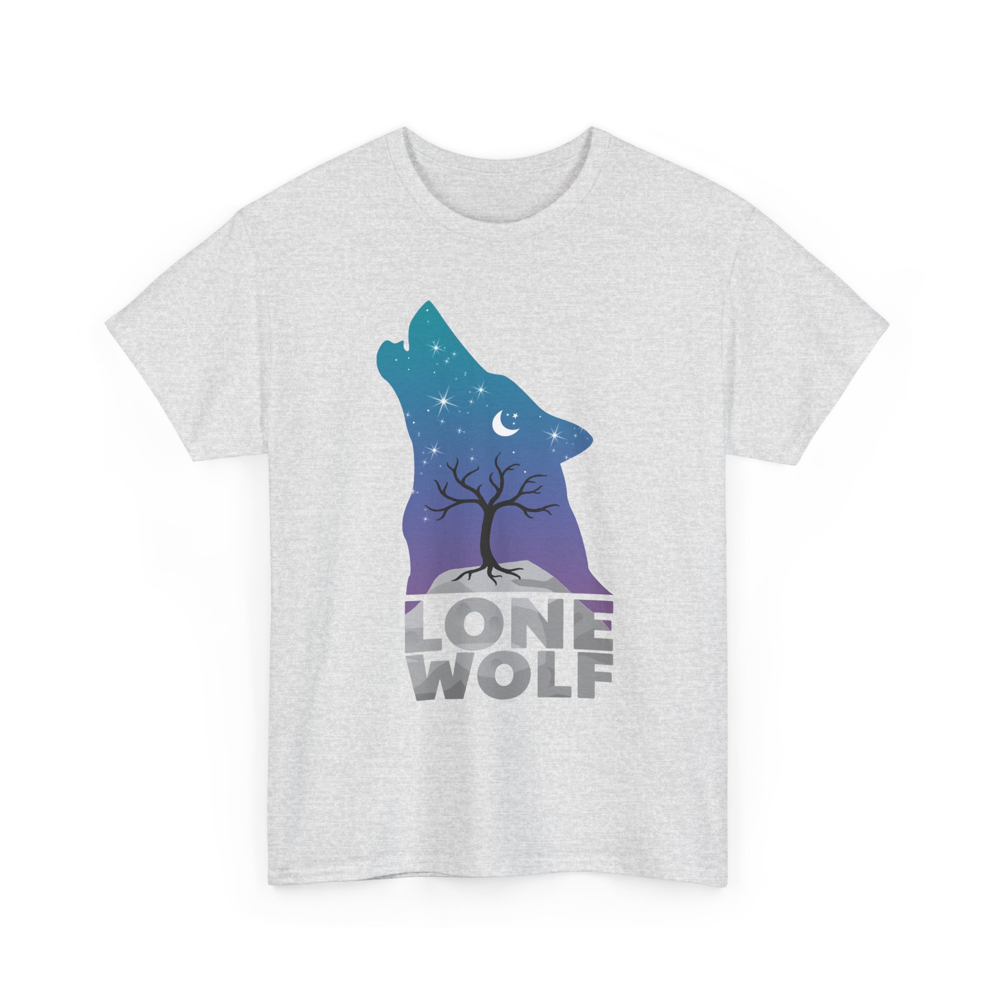 Lone Wolf in the Forest T-Shirt vintage style print