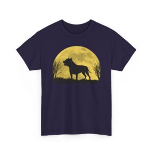 Under the Moon Staffie T-Shirt close-up of moon print
