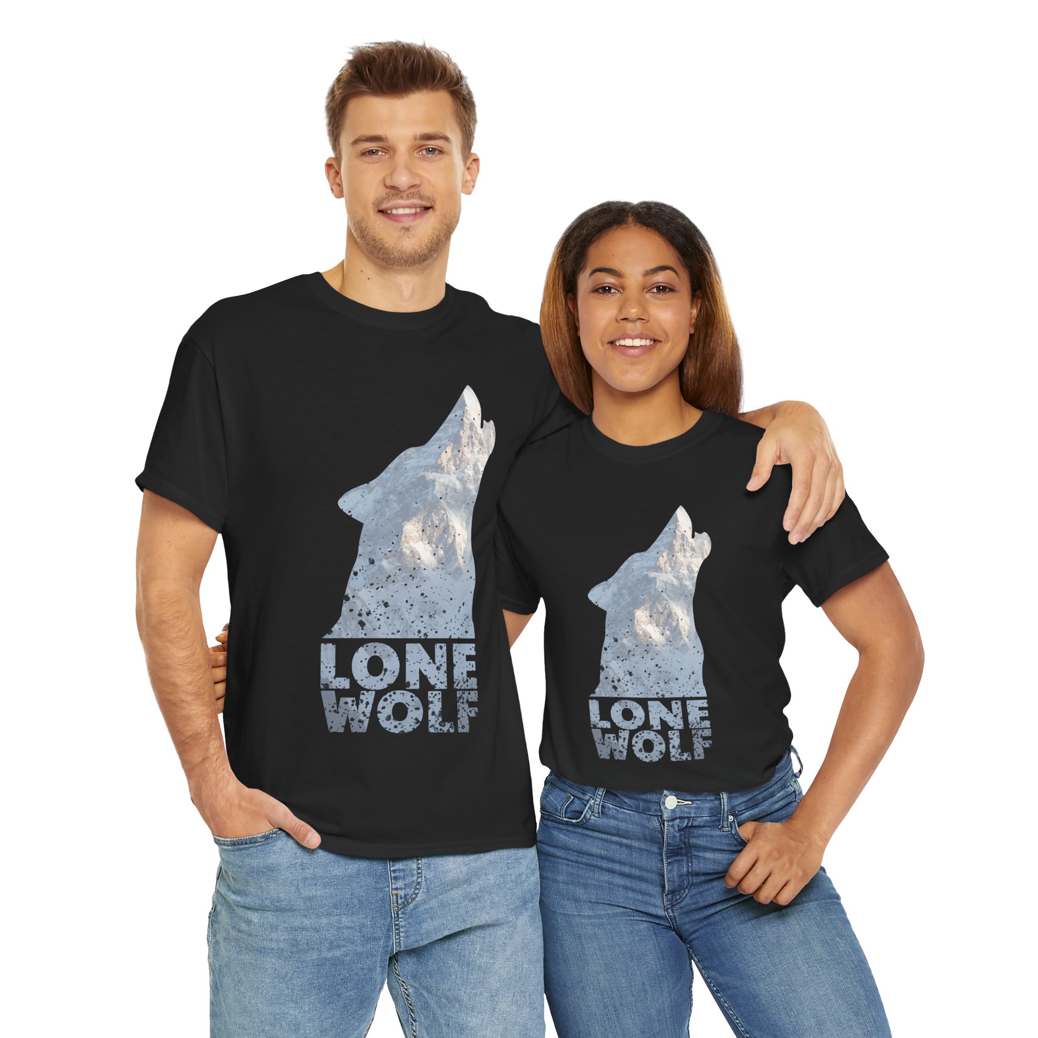 Lone Wolf in the Forest T-Shirt classic fit front view