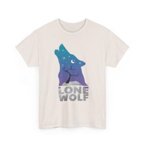 Lone Wolf in the Forest T-Shirt sketched art style