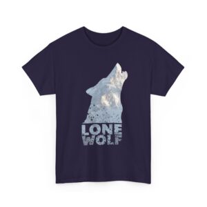 Lone Wolf in the Forest T-Shirt monochrome graphic