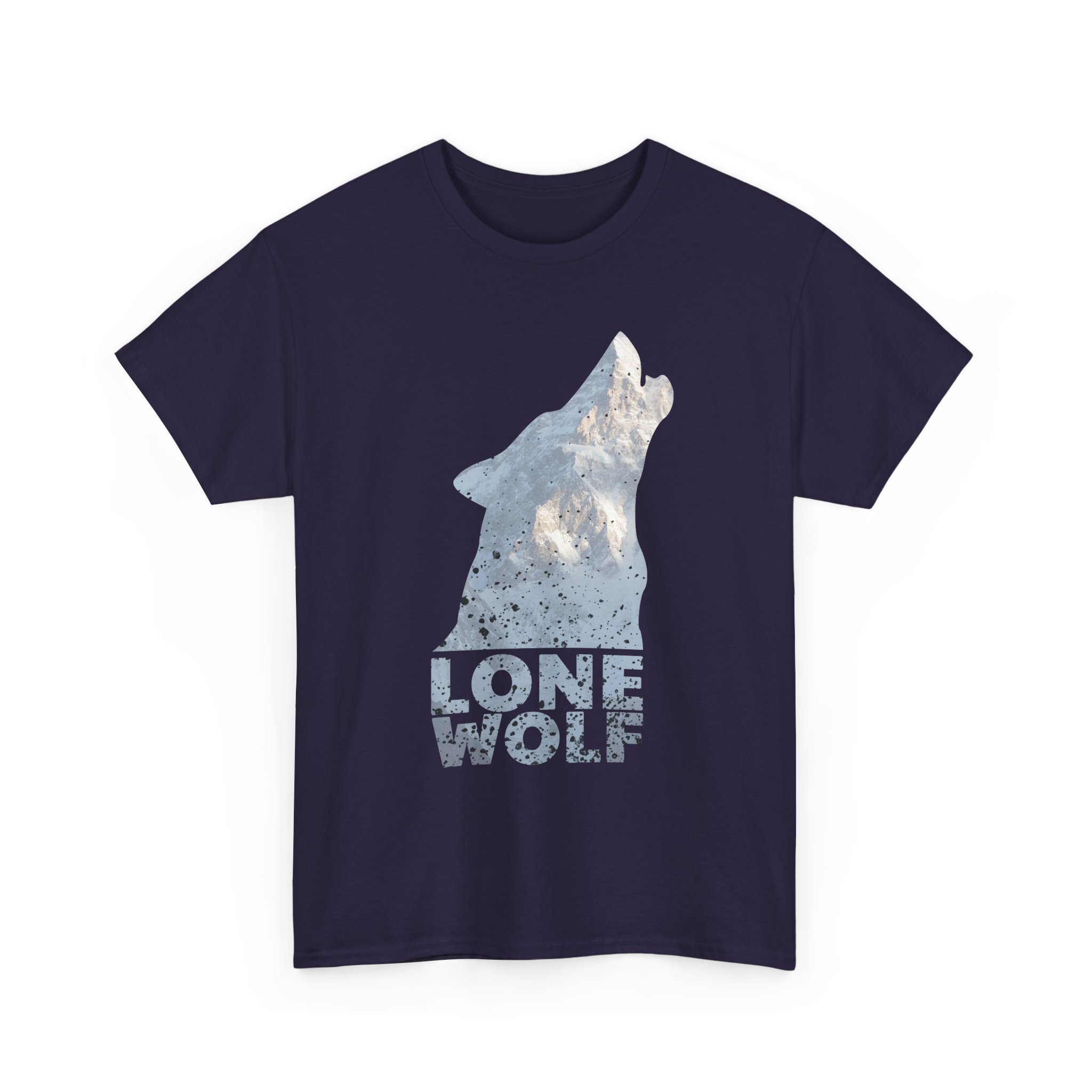 Lone Wolf in the Forest T-Shirt monochrome graphic